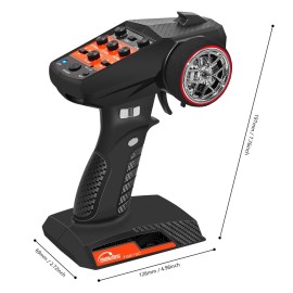 Hobby Fans RC Radio System 7CH 2.4G RC Transmitter with Receiver Anti-Jamming Remote Controller for RC Car Crawler Boat, Knob