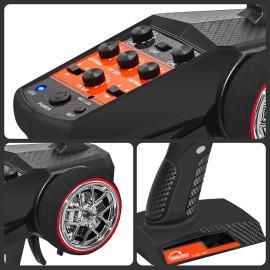 Hobby Fans RC Radio System 7CH 2.4G RC Transmitter with Receiver Anti-Jamming Remote Controller for RC Car Crawler Boat, Knob