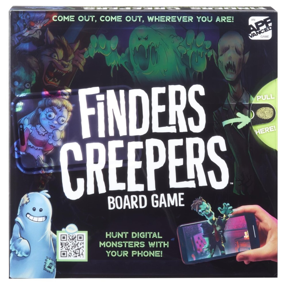 Micro Games of America Finders Creepers Board Game an App-Vanced Game - Hunt Digital Monsters with Your Phone, 2-4 Players, Ages 8+