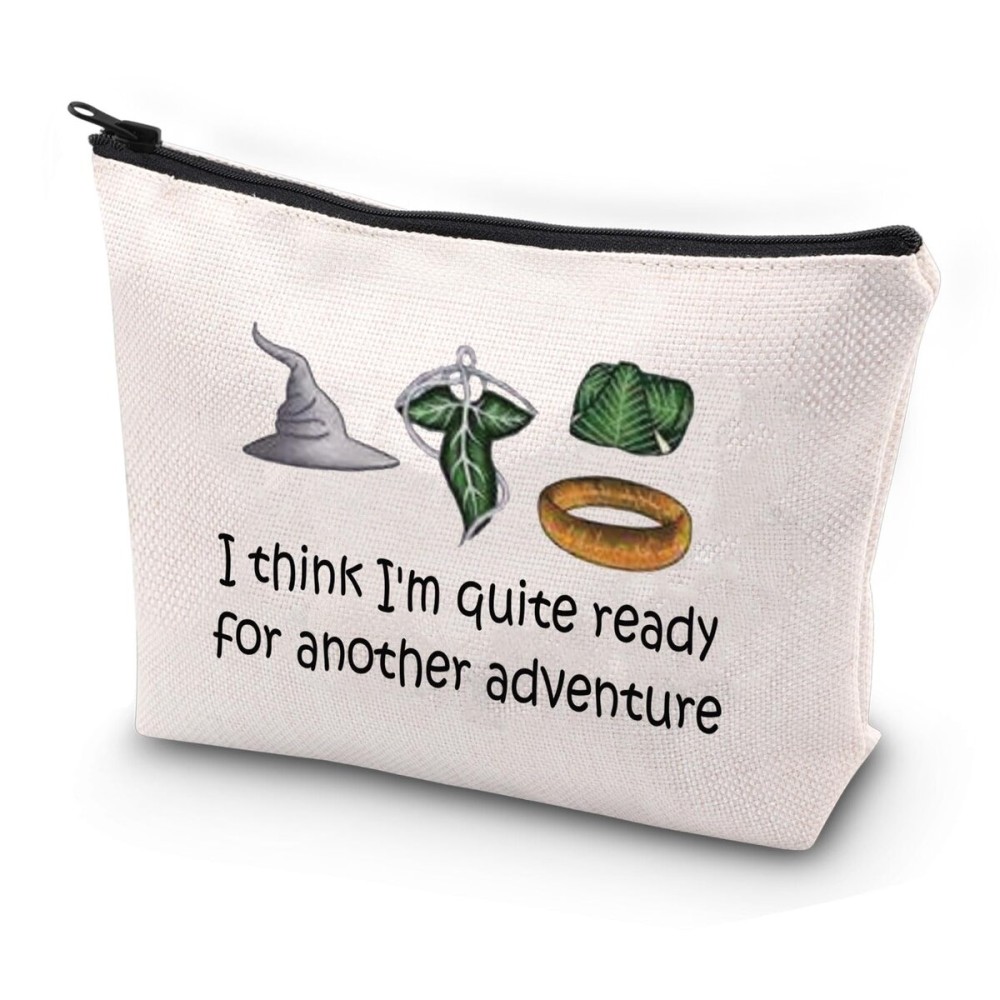 JYTAPP Movie Gift I Think I\'m Quite Ready For Another Adventure Movie Merch Makeup Bag Lord Movie Rings Fans Gift