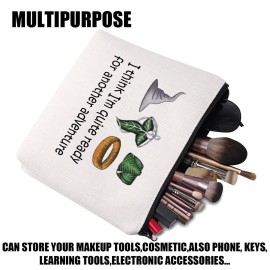 JYTAPP Movie Gift I Think I\'m Quite Ready For Another Adventure Movie Merch Makeup Bag Lord Movie Rings Fans Gift