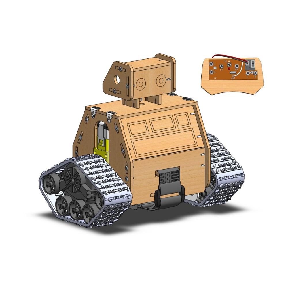 ScienSta STEM Projects for Kids Ages 10-16, Wooden Model Car Kits, Gifts for Boys 9-16, Science Educational Crafts Building Kit,RC Tank