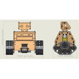 ScienSta STEM Projects for Kids Ages 10-16, Wooden Model Car Kits, Gifts for Boys 9-16, Science Educational Crafts Building Kit,RC Tank