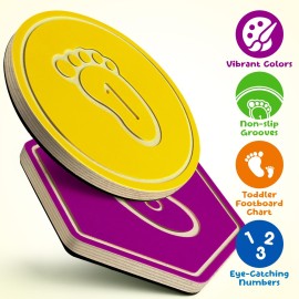 Billeeit Wooden Balance Stepping Stones for Kids, Toddler Balance Beam Toy(Multi-Shape and Colored)