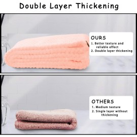 YHPDYL 3 Pack Microfiber Hair Towel Wrap for Women, Fast Drying Hair Turban with Button, Anti-Frizz Large Hair Towel for All Hair Styles, Soft & Absorbent Hair Drying Towel(Bule,Purple,Orange)