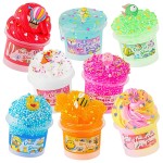 Slime Variety Pack Different Textures, 8 x 100ml Slimes Kit Include Cloud, Clear, Butter Slime, Slimes Party Favors for Kids, Birthday Easter Halloween Boys & Girls Gift