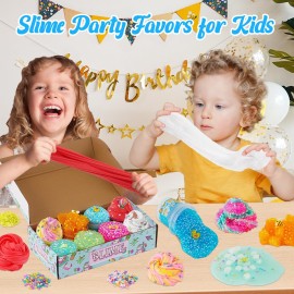 Slime Variety Pack Different Textures, 8 x 100ml Slimes Kit Include Cloud, Clear, Butter Slime, Slimes Party Favors for Kids, Birthday Easter Halloween Boys & Girls Gift