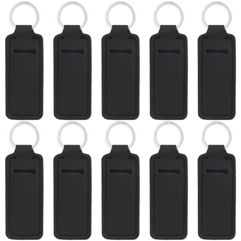 AUEAR, 10 Pack Lip Balm Sleeves Lipstick Holder Chapstick Keychain Holders Gloss for Women and Girls