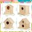 Liliful 4 Pack Birdhouse Kit DIY Wooden Lovely Bird House with Paint and Paintbrushes Arts and Crafts Painting Kits for Boys Girls Adults Christmas Party Gift Build Paint Classroom Birthday Craft