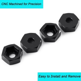 MORLORDY 4Pcs 8mm to 12mm Wheel Hex Hubs Adapter Big Wheel Conversion Kit for Losi Mini-T 2.0 & Mini-B 1/16 1/18 RC Off-Road Car Truck