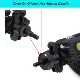 MORLORDY 4Pcs 8mm to 12mm Wheel Hex Hubs Adapter Big Wheel Conversion Kit for Losi Mini-T 2.0 & Mini-B 1/16 1/18 RC Off-Road Car Truck