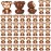 Silipull 50 Pcs Mini Monkey Figurines Resin Monkey Figures Bulk Tiny Animals Party Favors for Summer Cake Topper Goodie Bag Fillers Supplies Stuffers