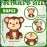 Silipull 50 Pcs Mini Monkey Figurines Resin Monkey Figures Bulk Tiny Animals Party Favors for Summer Cake Topper Goodie Bag Fillers Supplies Stuffers