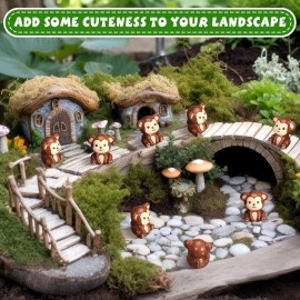 Silipull 50 Pcs Mini Monkey Figurines Resin Monkey Figures Bulk Tiny Animals Party Favors for Summer Cake Topper Goodie Bag Fillers Supplies Stuffers