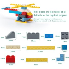 WYSWYG 1500 Piece Building Bricks,Bulk Classic Building Blocks Basic Box Compatible with Major Brands Baseplates, 12 Colors 14 Random Bulk Shapes