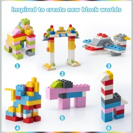 WYSWYG 1500 Piece Building Bricks,Bulk Classic Building Blocks Basic Box Compatible with Major Brands Baseplates, 12 Colors 14 Random Bulk Shapes