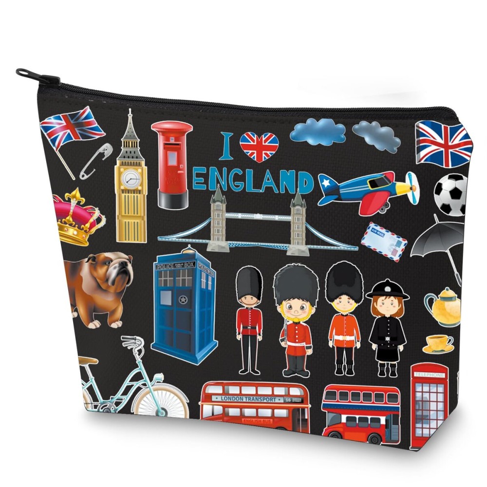 WZMPA England Travel Cosmetic Bag British Vacation Gifts United Kingdom Makeup Zipper Pouch Bag UK Trip Merchandise (EnglanBL-BL) WZMPA England Travel Cosmetic Bag British Vacation Gifts United Kingdom Makeup Zipper Pouch Bag UK Trip Merchandise (EnglanBL-BL)