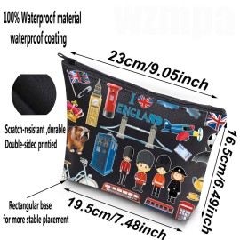 WZMPA England Travel Cosmetic Bag British Vacation Gifts United Kingdom Makeup Zipper Pouch Bag UK Trip Merchandise (EnglanBL-BL) WZMPA England Travel Cosmetic Bag British Vacation Gifts United Kingdom Makeup Zipper Pouch Bag UK Trip Merchandise (EnglanBL-BL)