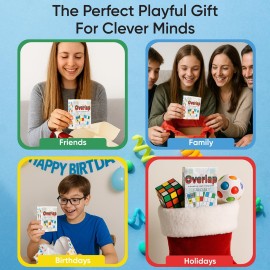 Niche Nation Games Overlap A Deceptively Simple Strategy Game - Mensa Award Winning Card Game - 2 Player Game or Up to 8 Players - Card Games for Adults and Families