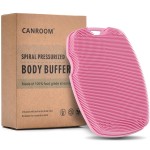 Canroom Silicone Body Scrubber - Zinc Infused - Highly Elastic Bristles - Exfoliating Body Scrubber for Cellulite Reduction,Blood Circulation,Massage for Flawless Skin - Pink