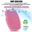 Canroom Silicone Body Scrubber - Zinc Infused - Highly Elastic Bristles - Exfoliating Body Scrubber for Cellulite Reduction,Blood Circulation,Massage for Flawless Skin - Pink