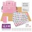 QYMZKA Chinese Small Mahjong Set for Travel, 144 Numbered Melamine 1.17 Size Tiles(Purple) and 8 Blank Tiles, with Carrying Travel Bag, English Instruction, Pro Complete Mahjongg Game Set (Majiang)