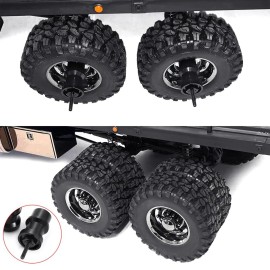 MORLORDY RC Dually Conversion Kit - Single Wheel to Two Wheel Conversion Kit for Flatbed Hauler T6 G63 SCX10 TRX4 TRX6 1/10 Scale RC Model Car Truck