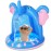 Relaxgiant 47 Inches Baby Pool with Canopy Elephant Inflatable Baby Swimming Pool with Soft Floor Bottom and Built in Sunshade Water Sprinkler for Kids Outdoor Indoor Game Play Center