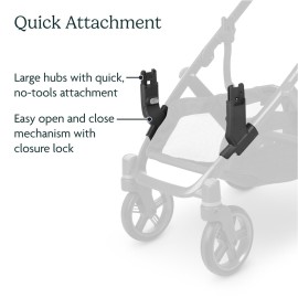 UPPAbaby Lower Adapter for Vista, Vista V2, Vista V3 Strollers/Compatible with RumbleSeat V2+, Bassinet, Aria, Mesa V2, and Mesa Max Infant Car Seats/Quick + Secure Attachment / 1 Set
