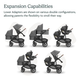 UPPAbaby Lower Adapter for Vista, Vista V2, Vista V3 Strollers/Compatible with RumbleSeat V2+, Bassinet, Aria, Mesa V2, and Mesa Max Infant Car Seats/Quick + Secure Attachment / 1 Set