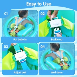Z1ZZ Swimming Baby Pool-Float Toys: Best Inflatable Baby FloatToys with Sun Protection Canopy for Toddler Age 6-18 Months 1 2 Years Old Kids Swimming Learning Activity