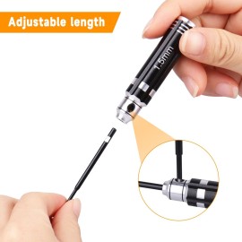 GoHobby Multi-Size RC Screwdrivers Set Hex Nut Phillips Driver RC Tools for Axial SCX24 Traxxas TRX4M Losi Mini-T 2.0 Wltoys Tamiya HSP HPI 1/24 1/18 RC Crawler Truck Buggy Models