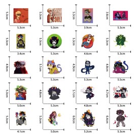 120 PCS Homestuck Stickers Anime Game Cartoon Aesthetic Waterproof Vinyl Sticker for Water Bottle Laptop Phone Scrapbooking Journaling for Adults Teens Kids for Party Supply Favor Decor