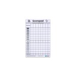 Volareo Mexican Train and Chicken Foot Dominoes Score Pad - 100 Scoring Sheets per Scorepad, 8.5 x 5.5 Inches - Score Sheets for Double 12 Domino Sets, White, VO-320