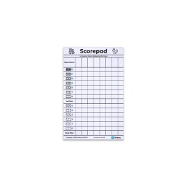 Volareo Mexican Train and Chicken Foot Dominoes Score Pad - 100 Scoring Sheets per Scorepad, 8.5 x 5.5 Inches - Score Sheets for Double 12 Domino Sets, White, VO-320