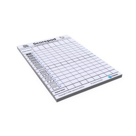 Volareo Mexican Train and Chicken Foot Dominoes Score Pad - 100 Scoring Sheets per Scorepad, 8.5 x 5.5 Inches - Score Sheets for Double 12 Domino Sets, White, VO-320