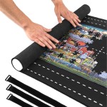 Puzzle Mat for Jigsaw Puzzle Fits 2000 1500 1000 500 Piece Puzzles Roll-Up Puzzle Mat for Adults Kids Storage & Transport by Amuzi