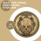 Brigada Sales Stoic EDC Challenge Coin 1.75 - Memento Mori Skull and Amor Fati Design, Gold-Colored Zinc Alloy - Ideal Stoicism Gift for Men - Cool, Flipping Worry Coin