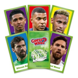 Winning Moves World Football Stars, Guess Who? Green Board Game, Play with Messi, Ronaldo, Harry Kane, Salah, Easy to Setup, Gift for Kids Ages 6 and up, One Size Fits All
