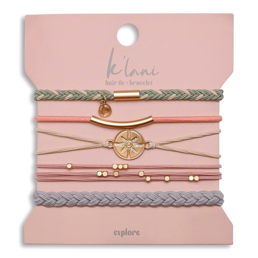 K\'lani Hair Tie Bracelets for Women - Elastic Hair Bands That Double as Stylish Jewelry - Explore - Medium