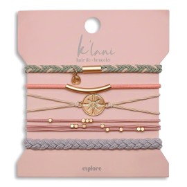 K\'lani Hair Tie Bracelets for Women - Elastic Hair Bands That Double as Stylish Jewelry - Explore - Medium