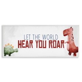 Stupell Industries Hear You Roar Dinosaurs Framed Giclee Art by Kim Allen
