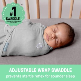 Ingenuity SwaddleMe Original Swaddle, 100% Cotton, Improves Sleep & Calms Startle Reflex, 0-3 Months, 1.0 TOG, 2-Pack, Baby Swaddle Blanket - Peekaboo Sloth