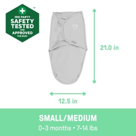 Ingenuity SwaddleMe Original Swaddle, 100% Cotton, Improves Sleep & Calms Startle Reflex, 0-3 Months, 1.0 TOG, 2-Pack, Baby Swaddle Blanket - Peekaboo Sloth