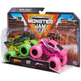 Monster Jam, Official Dragon Vs. Full Charge Die-Cast Monster Trucks, 1:64 Scale, Kids Toys for Boys Ages 3 and up