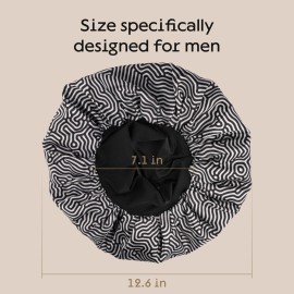 Niagara Sleep Solution Satin Bonnet, Stripes Black, 36 cm