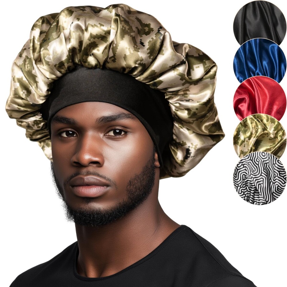 Niagara Sleep Solution Satin Bonnet, Camouflage, 36 cm, Green