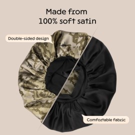 Niagara Sleep Solution Satin Bonnet, Camouflage, 36 cm, Green