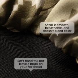 Niagara Sleep Solution Satin Bonnet, Camouflage, 36 cm, Green