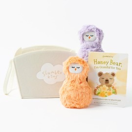 Slumberkins Honey Bear, I\'m Grateful for You Book + Melon Peep + Violet Peep + Basket - Easter Gift Set, SEL Social Emotional Learning Toys for Boys & Girls